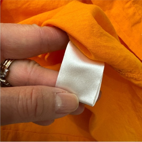 Makie 100% cotton bright orange little girls puff sleeve dress NEW - Picture 9 of 11